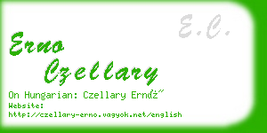 erno czellary business card